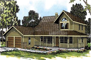4-Bedroom, 2557 Sq Ft Country House Plan - 108-1415 - Front Exterior