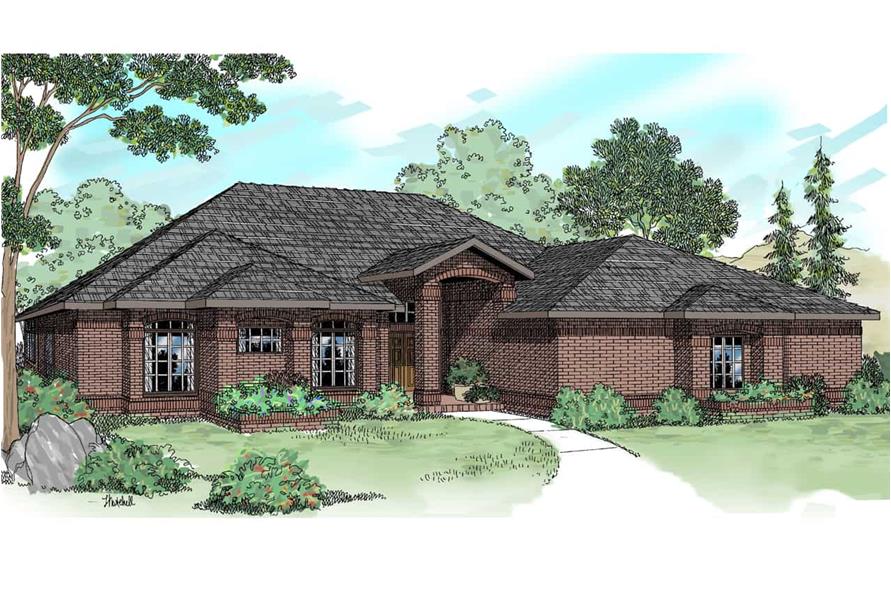 4-Bedroom, 2525 Sq Ft Ranch House - Plan #108-1419 - Front Exterior