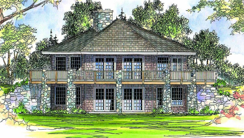 Front elevation of Bungalow home (ThePlanCollection: House Plan #108-1421)