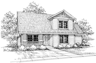 3-Bedroom, 1333 Sq Ft Country Home Plan - 108-1425 - Main Exterior