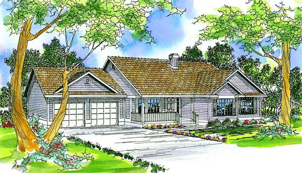 Front elevation of Country home (ThePlanCollection: House Plan #108-1430)
