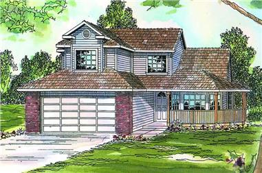 3-Bedroom, 1785 Sq Ft Country Home Plan - 108-1431 - Main Exterior