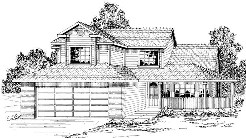 Front View of this 3-Bedroom, 1785 Sq Ft Plan - 108-1431