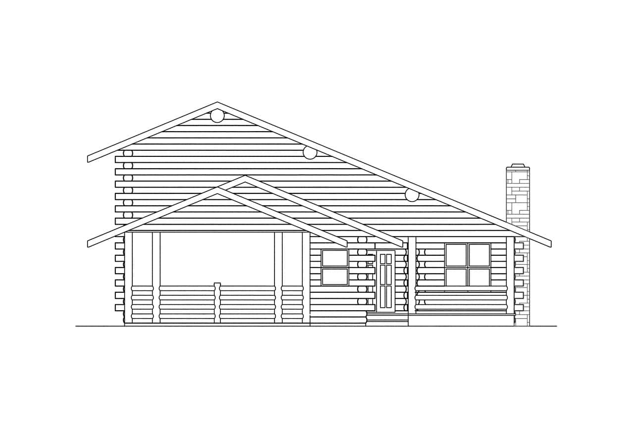 Home Plan Left Elevation of this 2-Bedroom,2071 Sq Ft Plan -108-1433