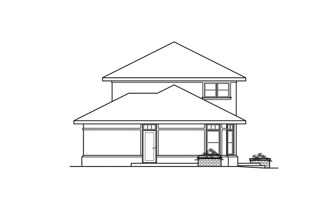 Home Plan Right Elevation of this 4-Bedroom,3015 Sq Ft Plan -108-1441