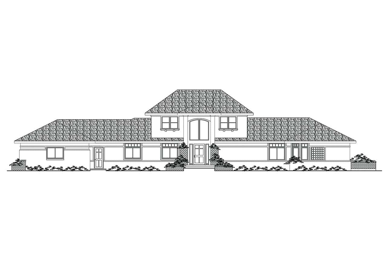 Home Plan Front Elevation of this 4-Bedroom,3015 Sq Ft Plan -108-1441