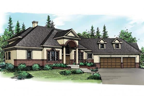 Home Plan Front Elevation of this 3-Bedroom,4005 Sq Ft Plan -108-1443
