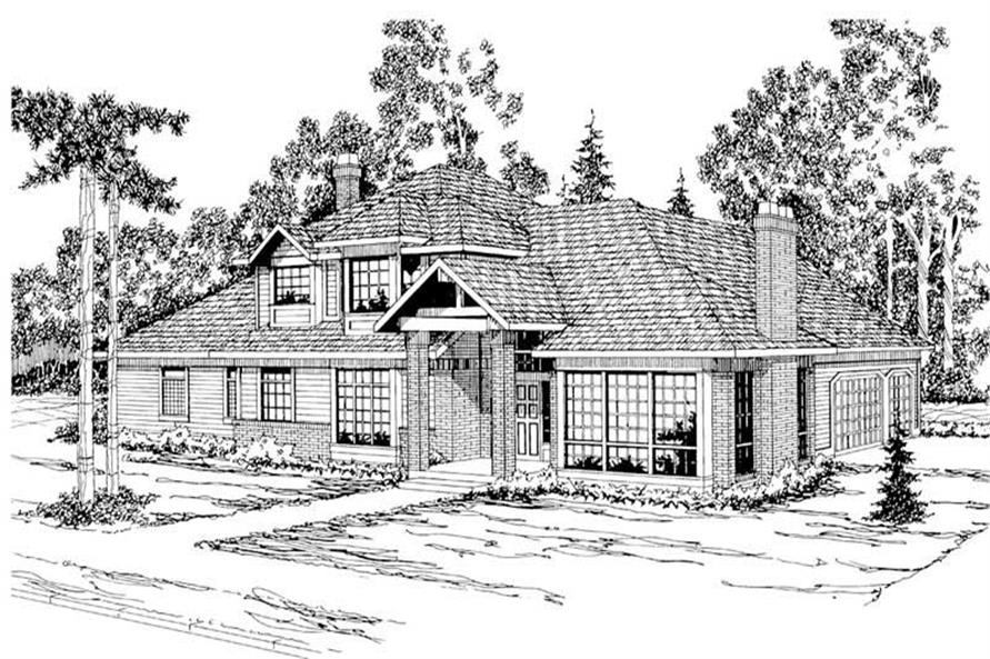 4-Bedroom, 3997 Sq Ft Contemporary House Plan - 108-1444 - Front Exterior