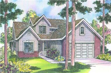 3-Bedroom, 1914 Sq Ft Country House Plan - 108-1447 - Front Exterior