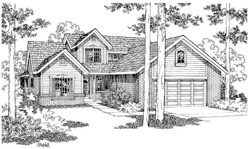 Front View of this 3-Bedroom, 1914 Sq Ft Plan - 108-1447