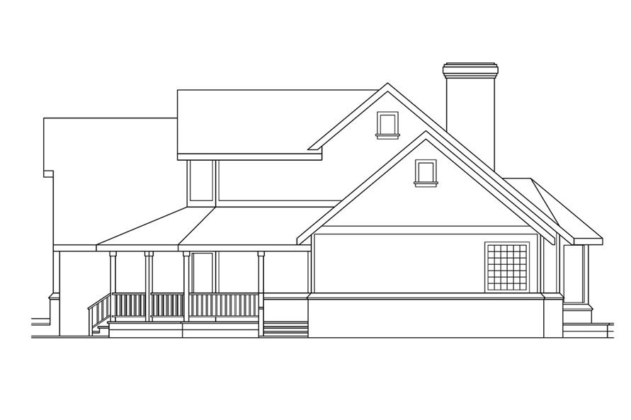 108-1450: Home Plan Right Elevation