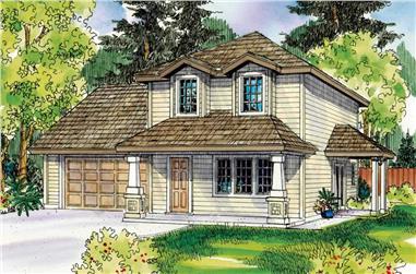 3-Bedroom, 1598 Sq Ft Country House Plan - 108-1457 - Front Exterior