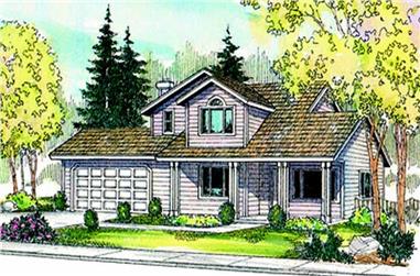 4-Bedroom, 1802 Sq Ft Country Home Plan - 108-1466 - Main Exterior