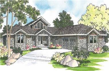 3-Bedroom, 2556 Sq Ft Ranch House Plan - 108-1469 - Front Exterior