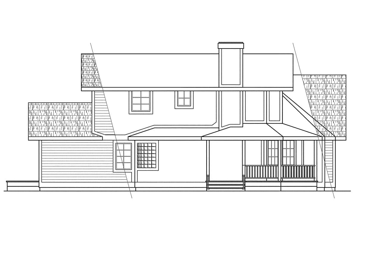 Home Plan Left Elevation of this 3-Bedroom,2625 Sq Ft Plan -108-1473