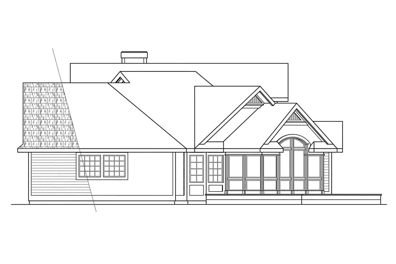 Home Plan Rear Elevation of this 3-Bedroom,2625 Sq Ft Plan -108-1473
