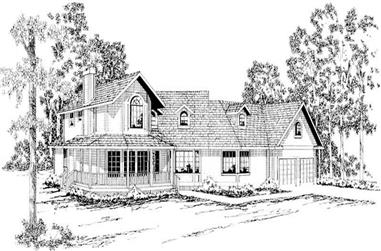 3-Bedroom, 2625 Sq Ft Country Home Plan - 108-1473 - Main Exterior