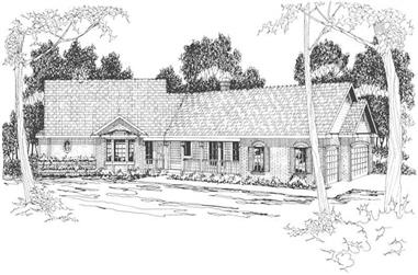4-Bedroom, 2695 Sq Ft Ranch House Plan - 108-1480 - Front Exterior