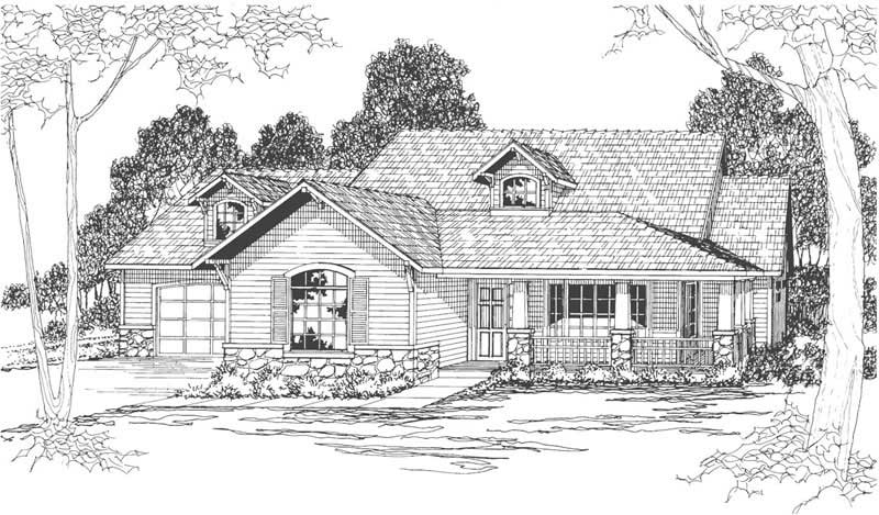 Front View of this 3-Bedroom, 2000 Sq Ft Plan - 108-1482