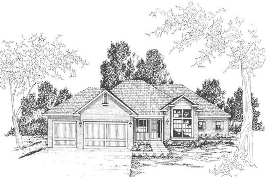 4-Bedroom, 2609 Sq Ft Ranch House Plan - 108-1490 - Front Exterior
