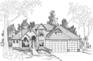 3-Bedroom, 2771 Sq Ft Traditional House Plan - 108-1491 - Front Exterior