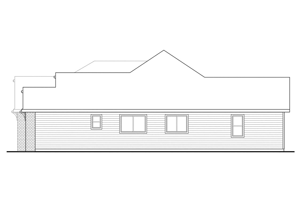 Home Plan Right Elevation of this 3-Bedroom,2762 Sq Ft Plan -108-1502