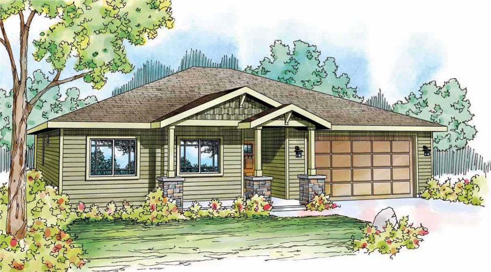 Country Ranch style home (ThePlanCollection: Plan #108-1503)
