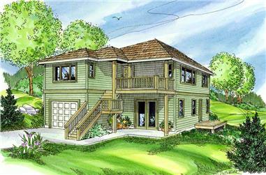 2-Bedroom, 2041 Sq Ft Contemporary Home Plan - 108-1516 - Main Exterior