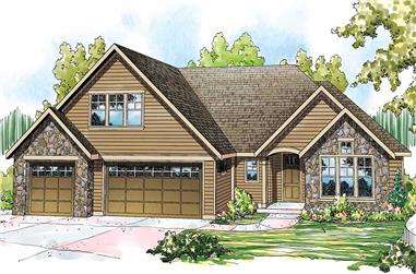 3-Bedroom, 2590 Sq Ft Country Home Plan - 108-1519 - Main Exterior