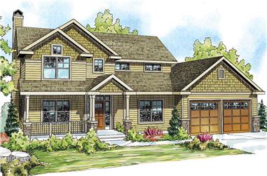 4-Bedroom, 2893 Sq Ft Country Home Plan - 108-1527 - Main Exterior
