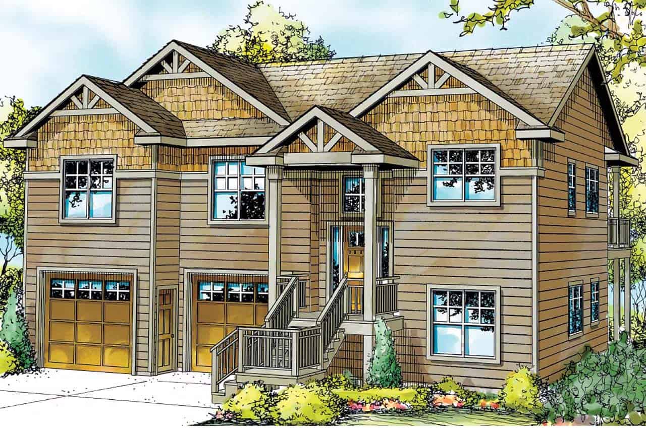 Front View of this 2-Bedroom, 1820 Sq Ft Plan - 108-1531