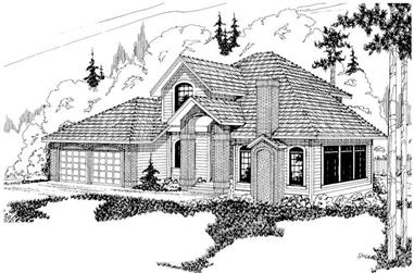 3-Bedroom, 2224 Sq Ft Contemporary Home Plan - 108-1541 - Main Exterior