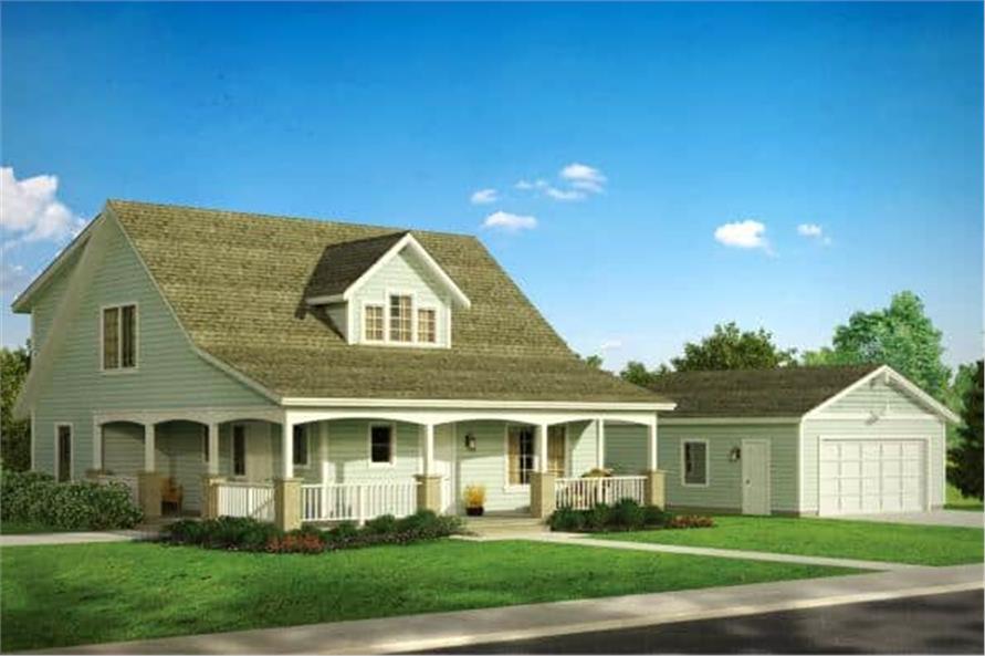 5-Bedroom, 2288 Sq Ft Country House Plan - 108-1543 - Front Exterior
