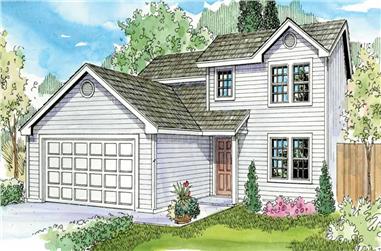 4-Bedroom, 1471 Sq Ft Country House Plan - 108-1545 - Front Exterior