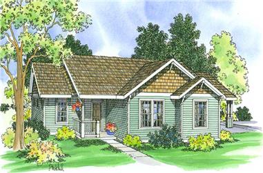 3-Bedroom, 1060 Sq Ft Small House Plans - 108-1551 - Main Exterior