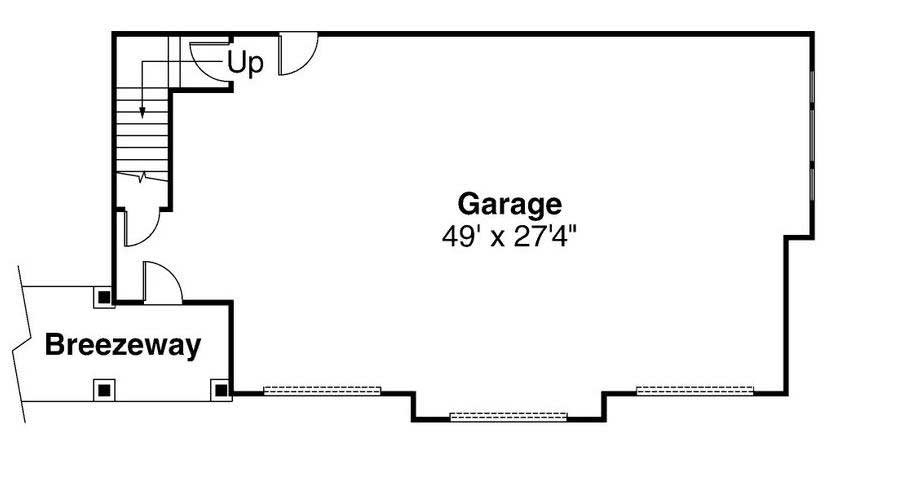 Floor Plan Garage of Craftsman Plan #108-1553