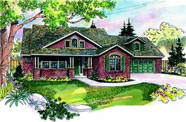 3-Bedroom, 2698 Sq Ft Country Home Plan - 108-1555 - Main Exterior