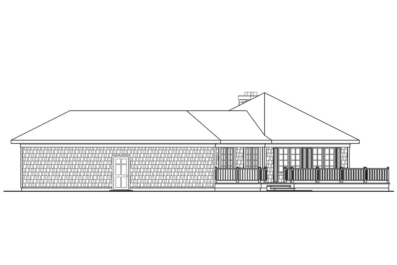 Home Plan Right Elevation of this 3-Bedroom,2292 Sq Ft Plan -108-1556