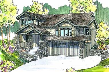 3-Bedroom, 3224 Sq Ft Ranch House Plan - 108-1580 - Front Exterior