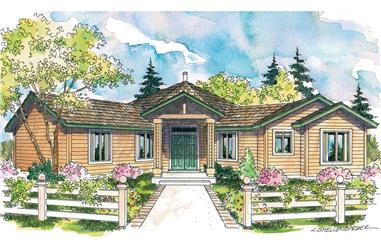3-Bedroom, 2001 Sq Ft Contemporary House - Plan #108-1581 - Front Exterior