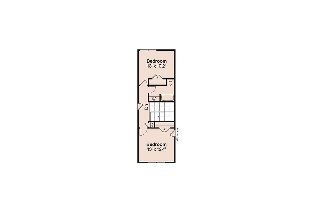 Upper Level of Ranch Plan #108-1586