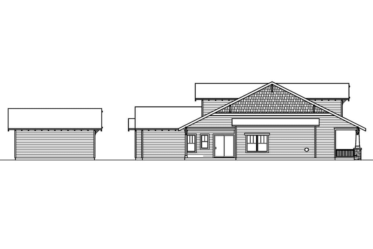 Home Plan Left Elevation of this 3-Bedroom,2222 Sq Ft Plan -108-1586