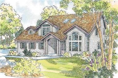 3-Bedroom, 3188 Sq Ft Contemporary Home Plan - 108-1603 - Main Exterior