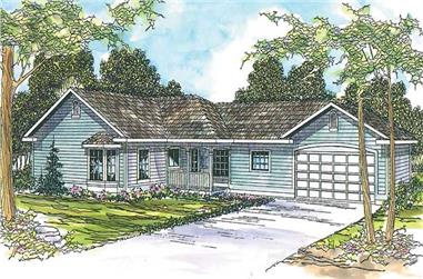 3-Bedroom, 2416 Sq Ft Country Home Plan - 108-1607 - Main Exterior