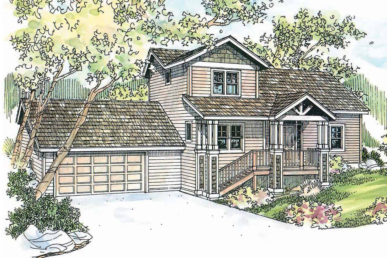 Front View of this 3-Bedroom,2305 Sq Ft Plan -108-1608