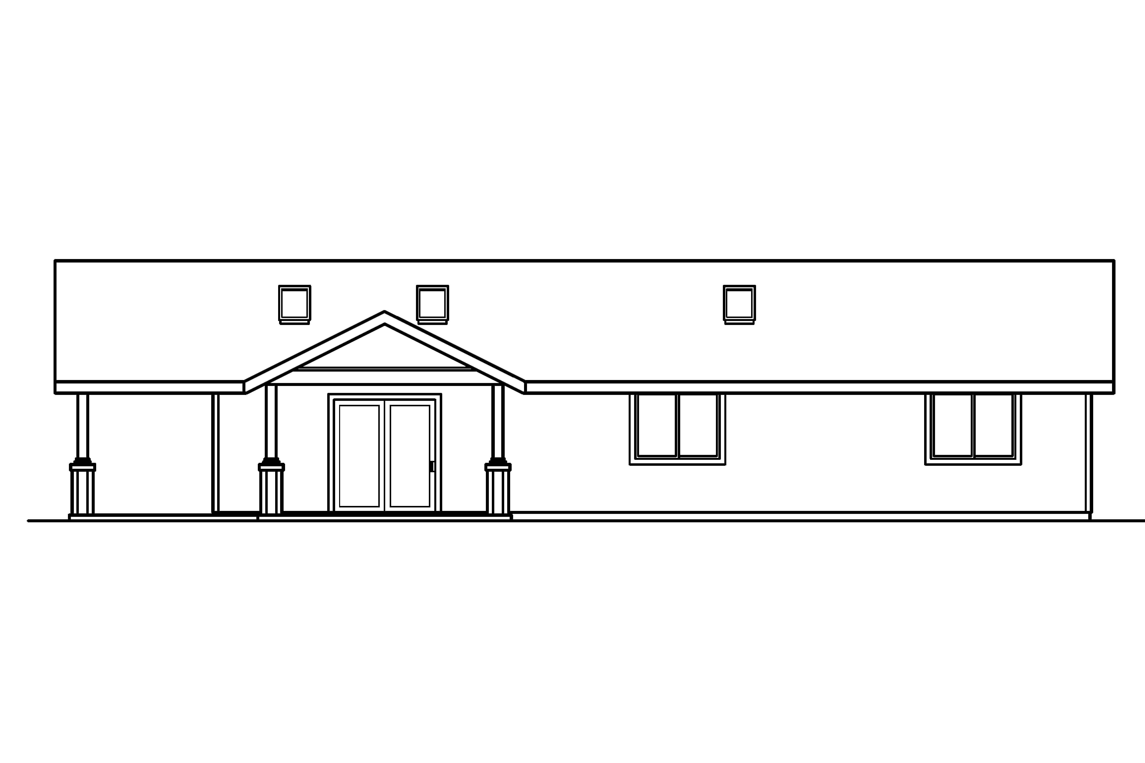 Home Plan Right Elevation of this 2-Bedroom,1321 Sq Ft Plan -108-1612