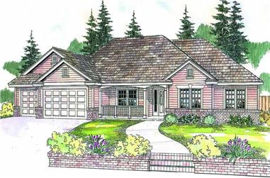 4-Bedroom, 2488 Sq Ft Country Home Plan - 108-1614 - Main Exterior
