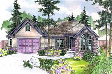 3-Bedroom, 2066 Sq Ft Contemporary House Plan - 108-1618 - Front Exterior