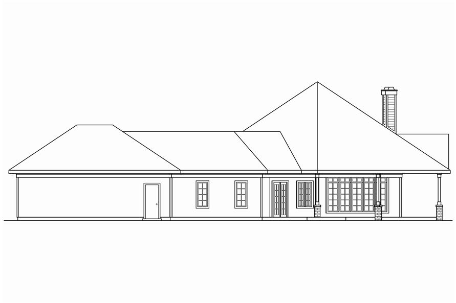 108-1626: Home Plan Right Elevation