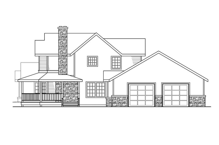 108-1633: Home Plan Right Elevation